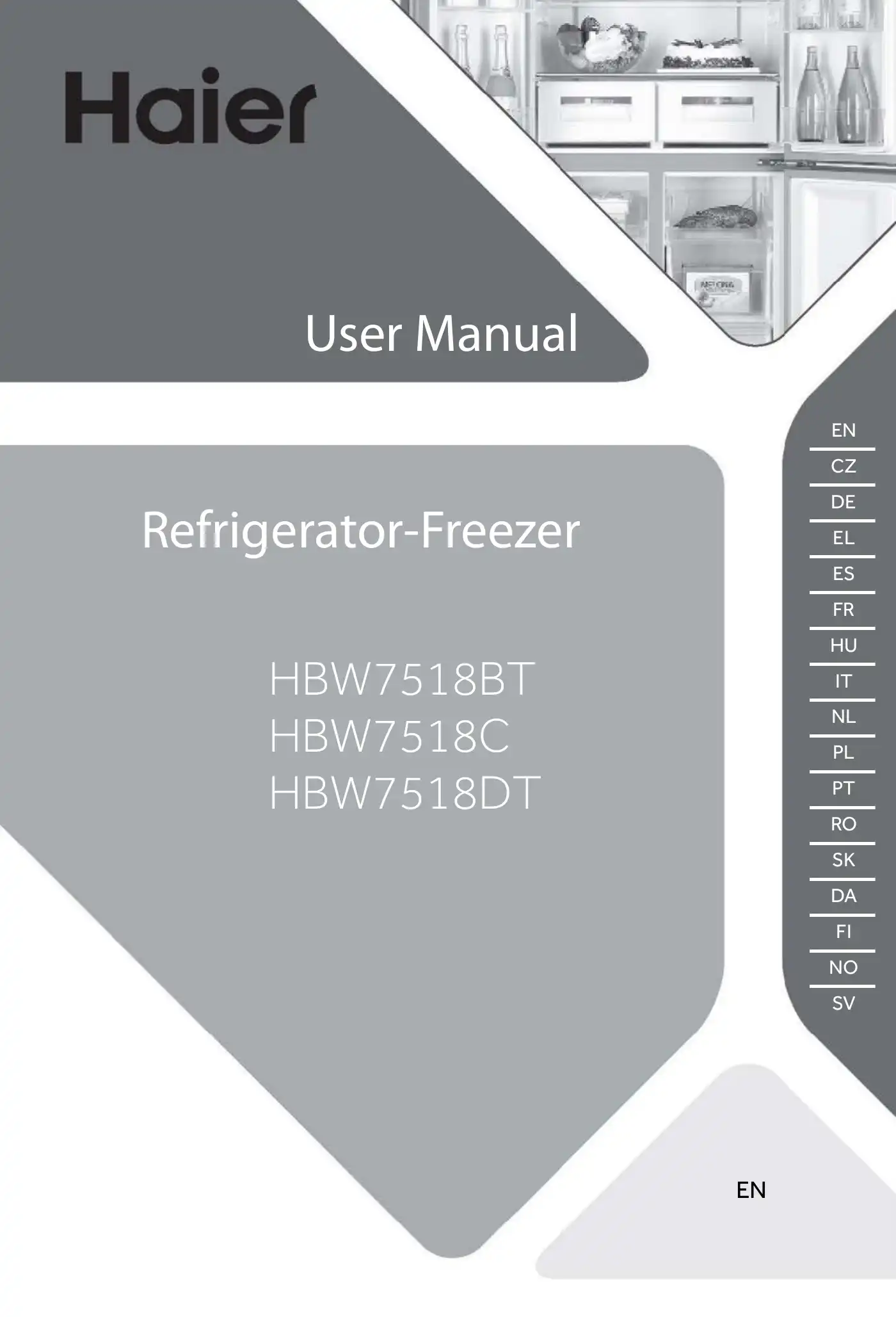 Haier HBW7518BT User Manual Manual pdf 1 page image