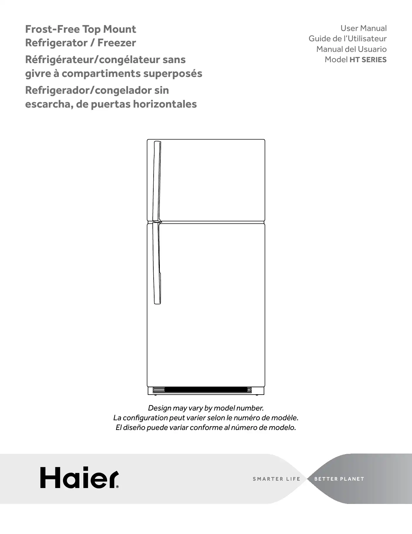 Haier HT Series User Manual Manual pdf 1 page image
