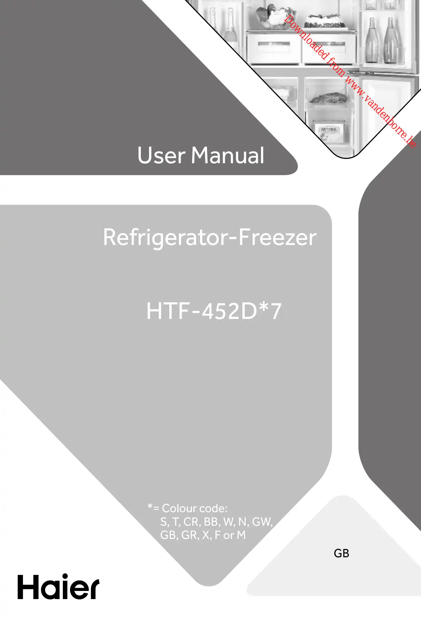 Haier HTF-452D 7 Series User Manual Manual pdf 1 page image