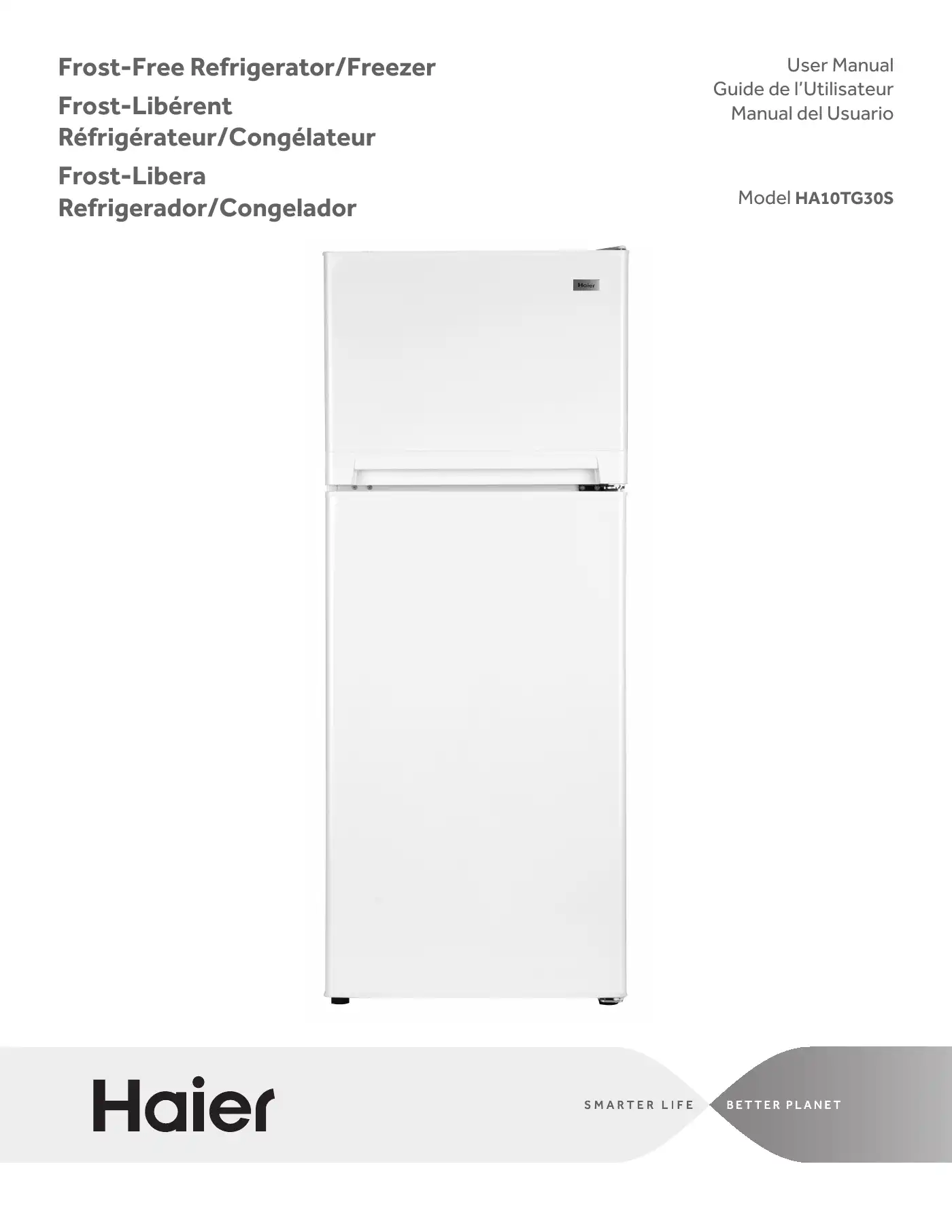 Haier HA10TG30S User Manual Manual pdf 1 page image