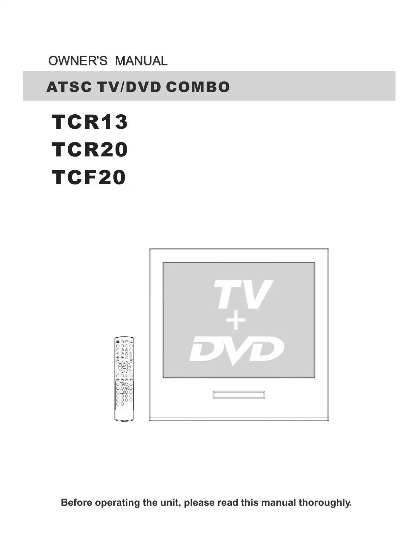 Haier TCF20 Owner's Manual Manual pdf 1 page image