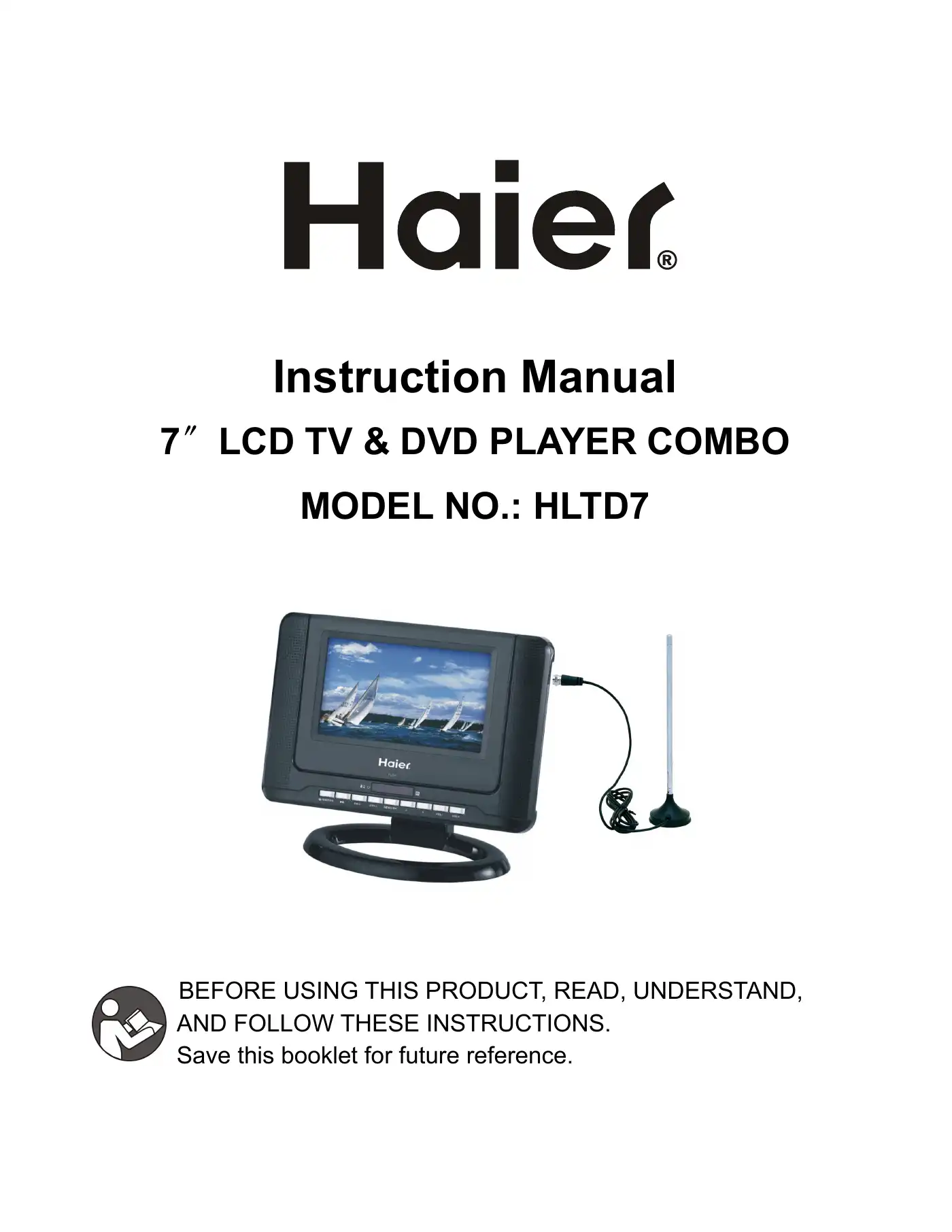 Haier HLTD7 Instruction Manual Manual pdf 1 page image