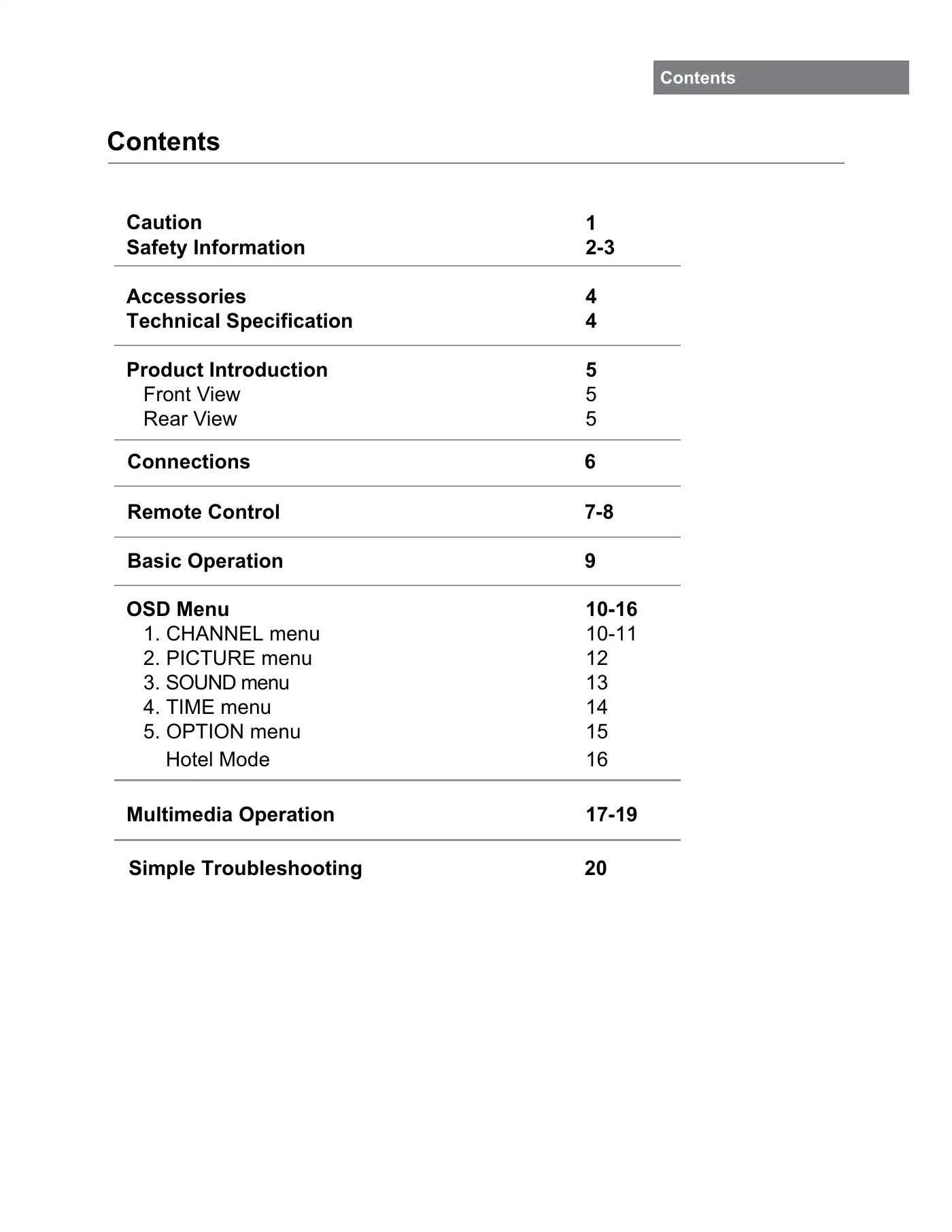 Haier LE46D10F User Manual Manual pdf 3 page image