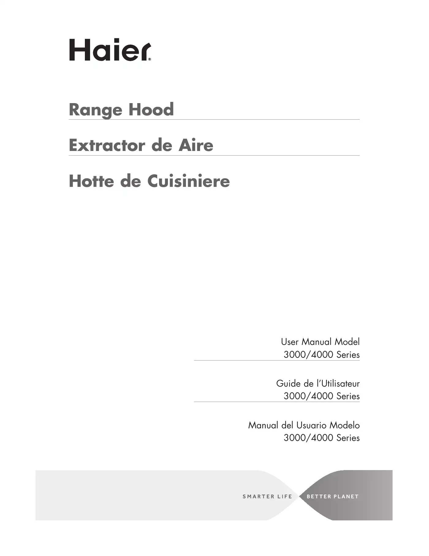 Haier 3000 Series User Manual Manual pdf 1 page image