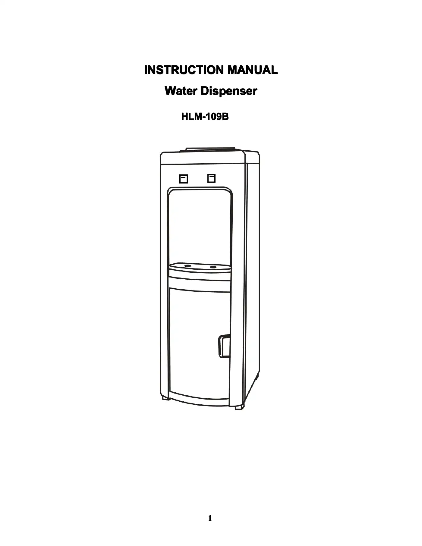 Haier HLM-109B Instruction Manual Manual pdf 1 page image