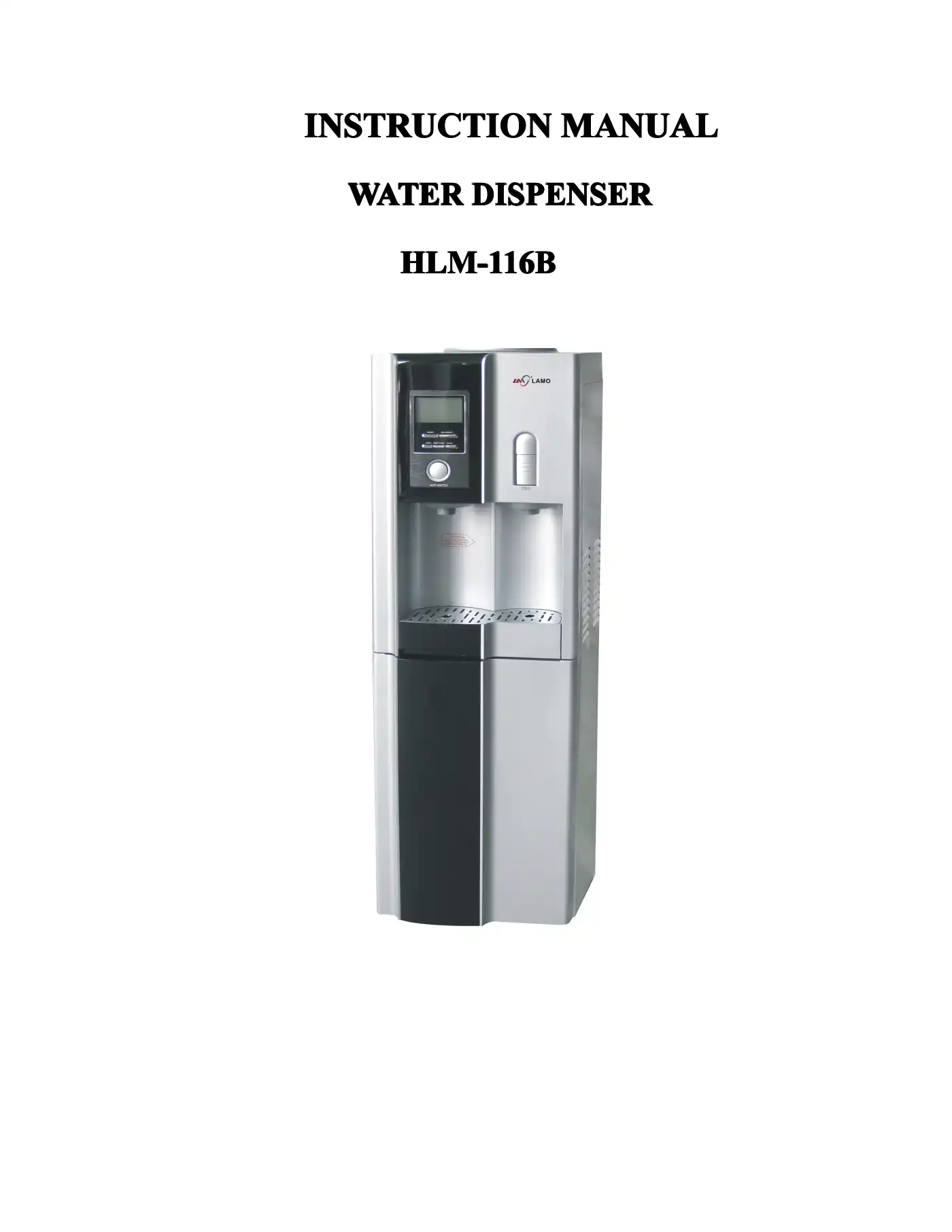 Haier HLM-116B Instruction Manual Manual pdf 1 page image