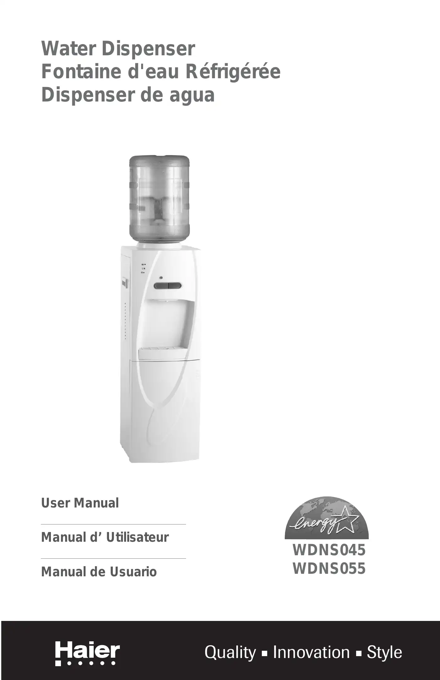 Haier WDNS045 User Manual Manual pdf 1 page image