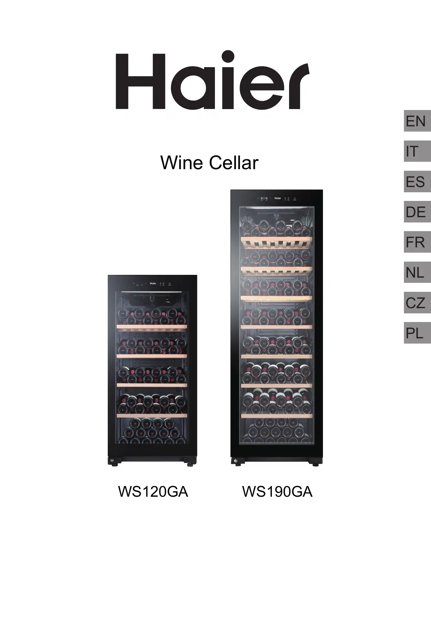 Haier WS120GA Manual Manual pdf 1 page image