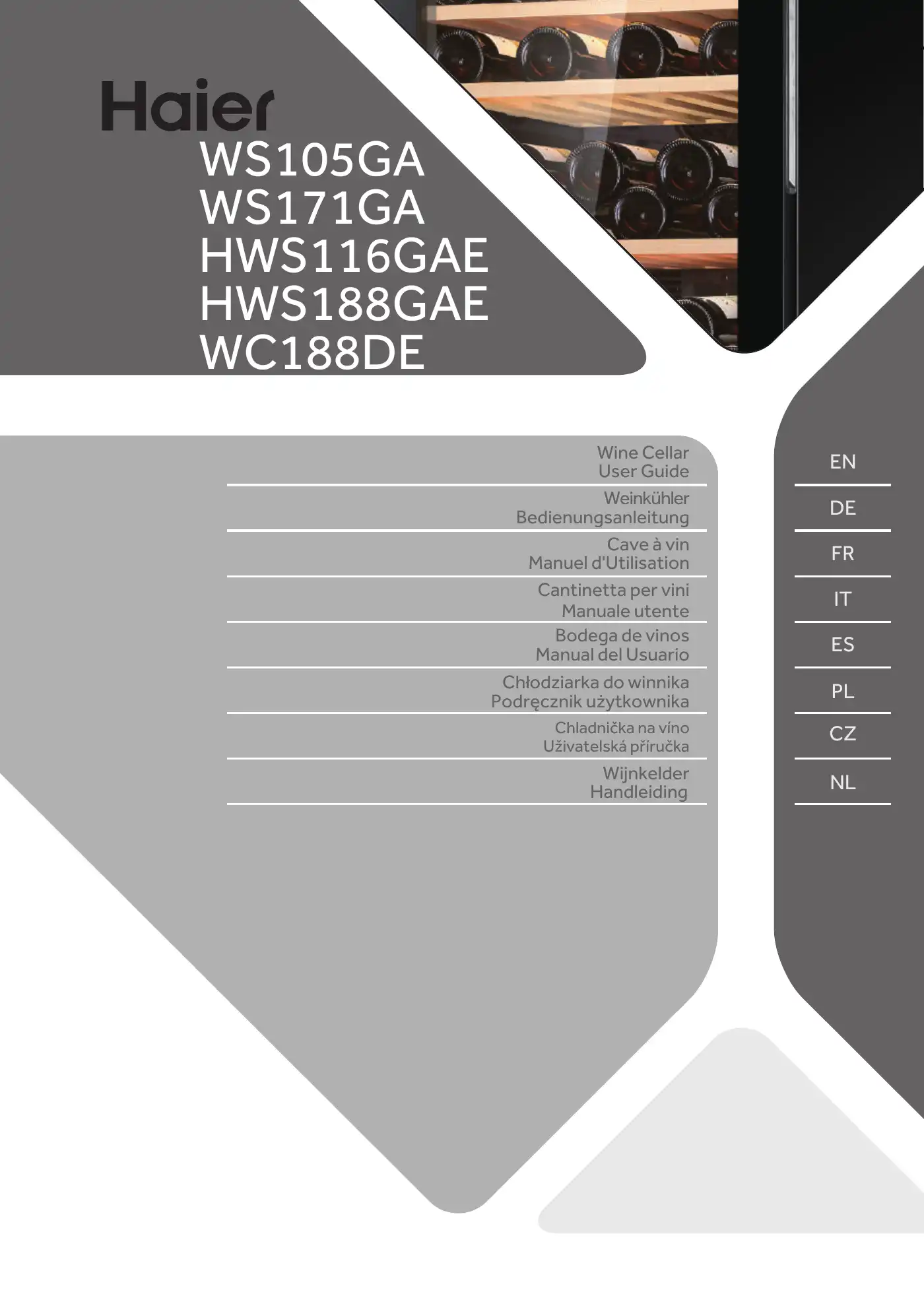 Haier WS105GA User Manual Manual pdf 1 page image