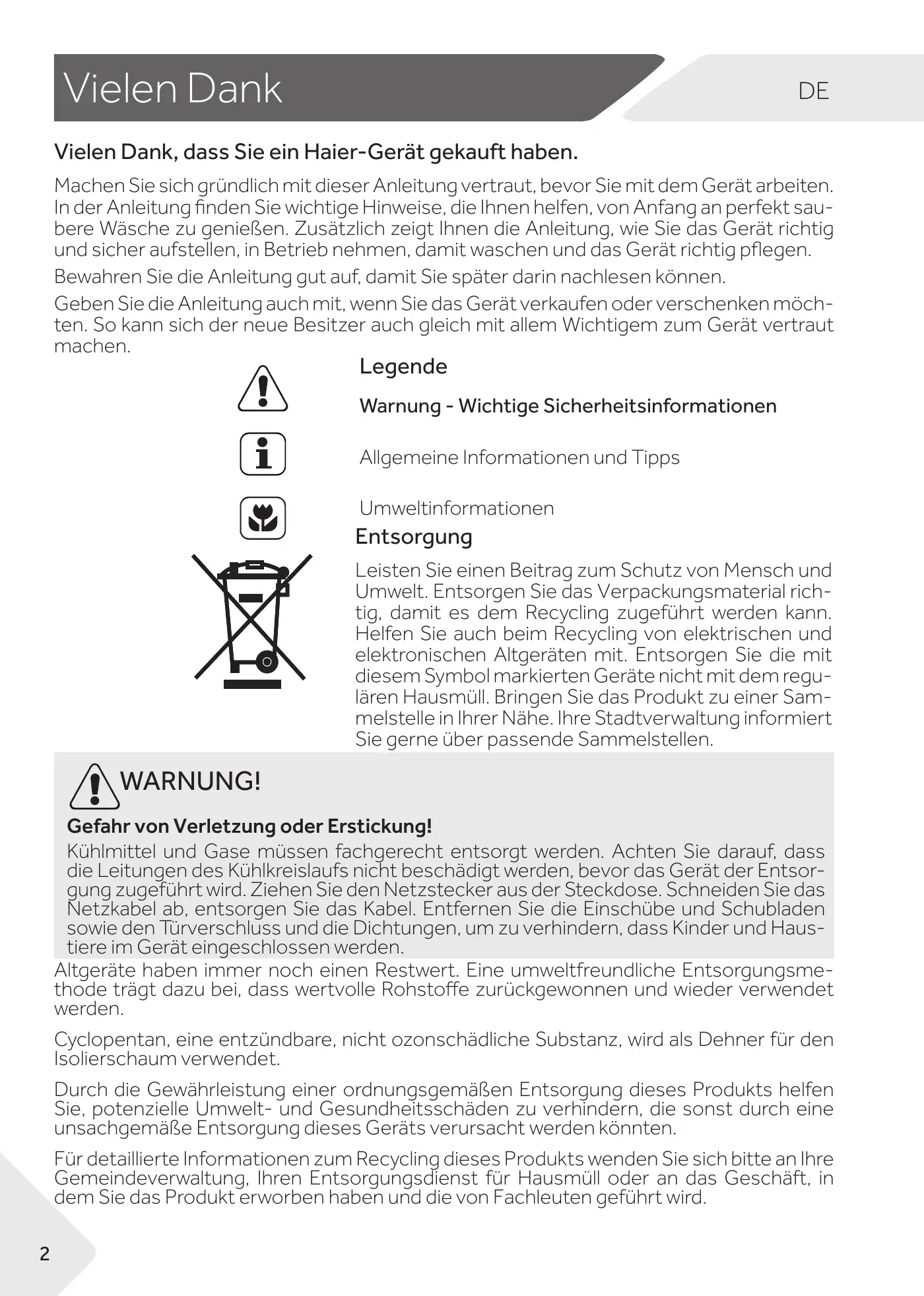Haier WS105GA User Manual Manual pdf 34 page image