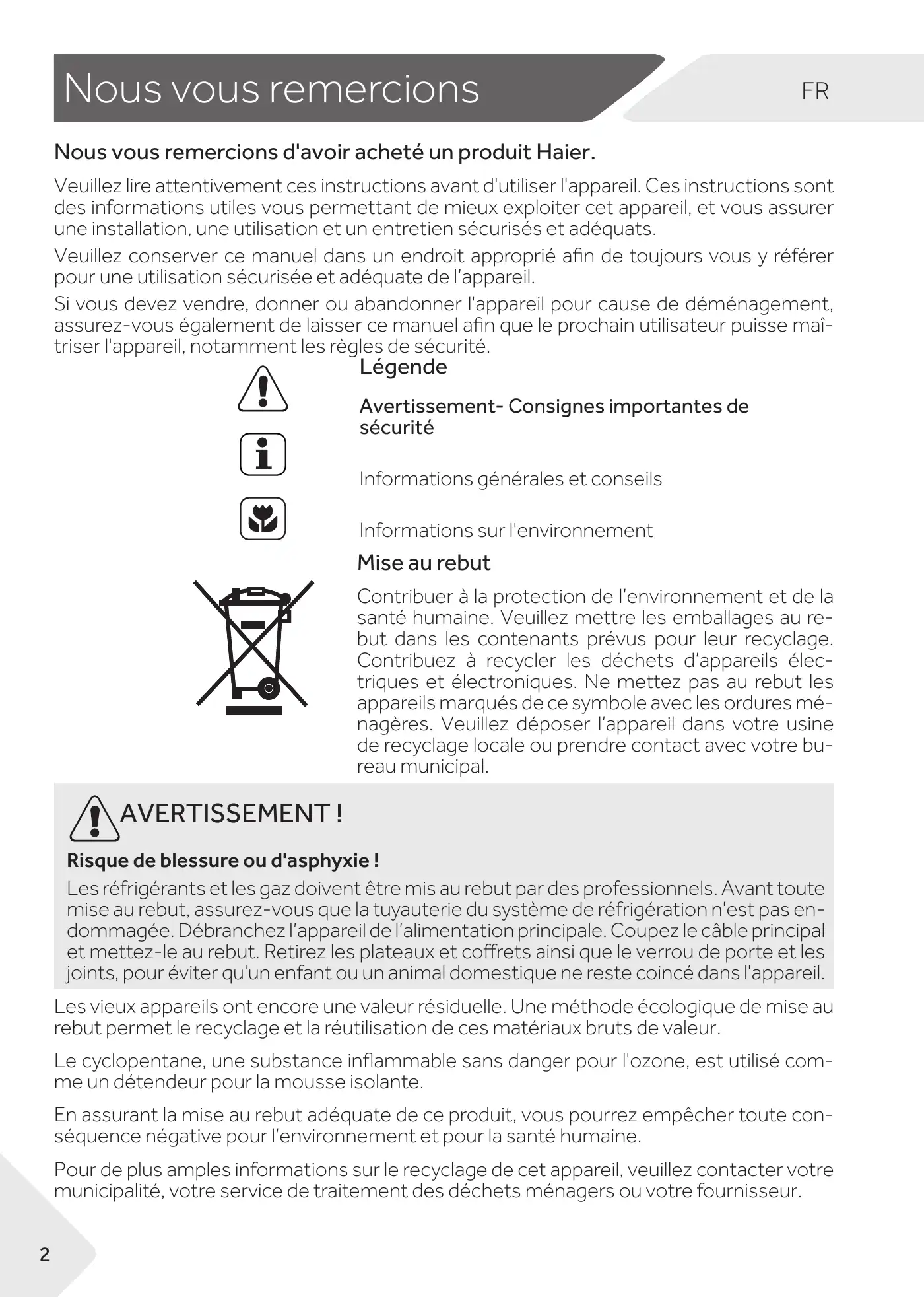 Haier WS105GA User Manual Manual pdf 64 page image