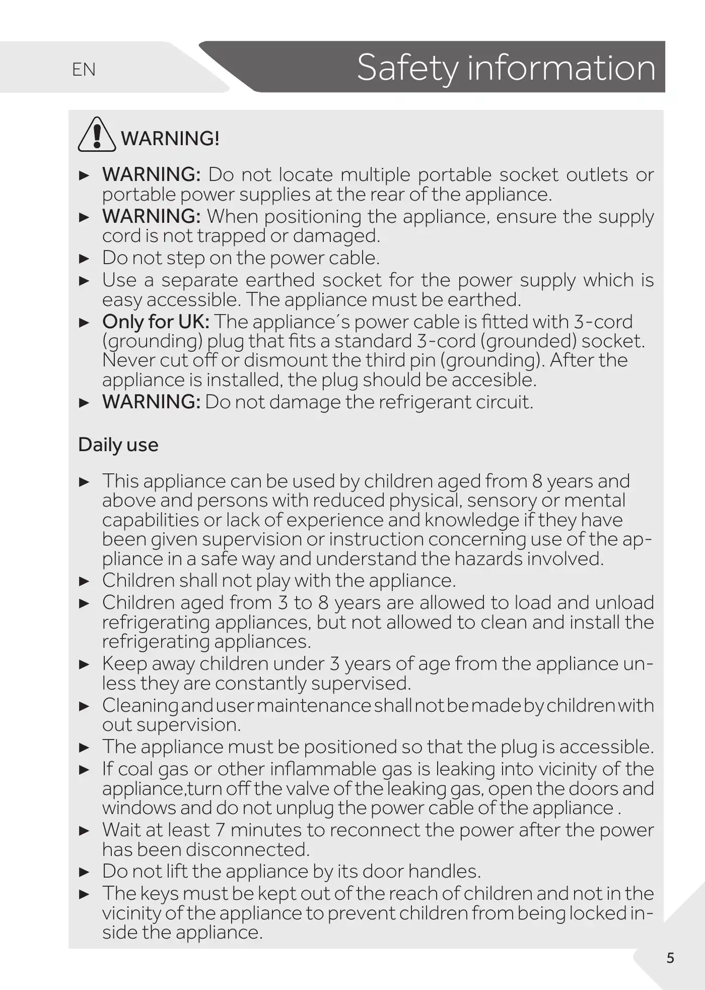 Haier WS105GA User Manual Manual pdf 9 page image