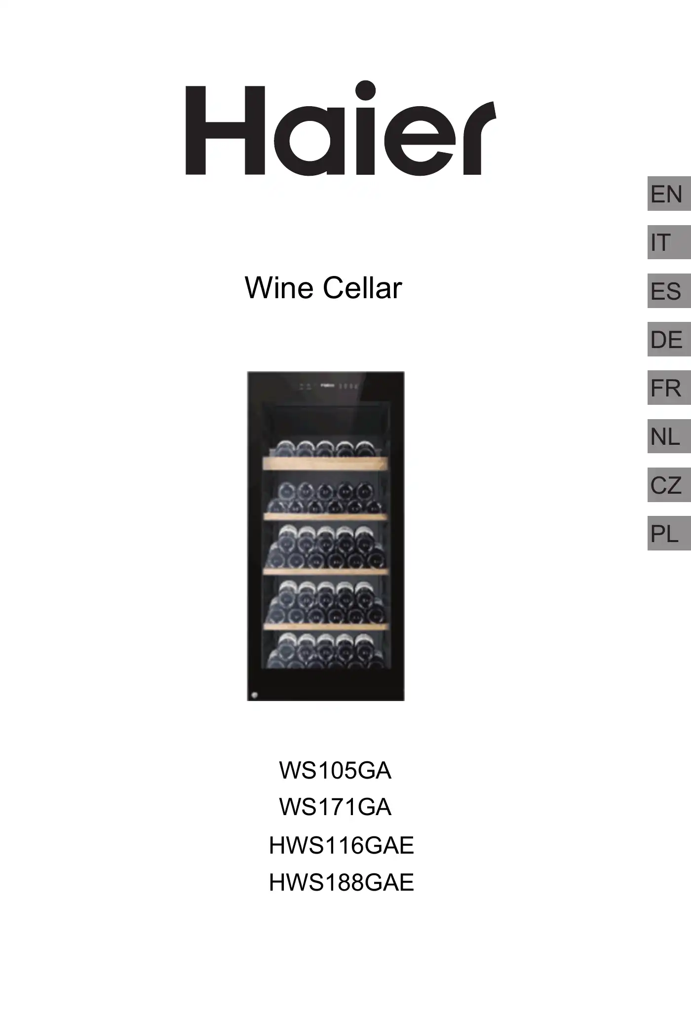 Haier HWS116GAE Manual Manual pdf 1 page image