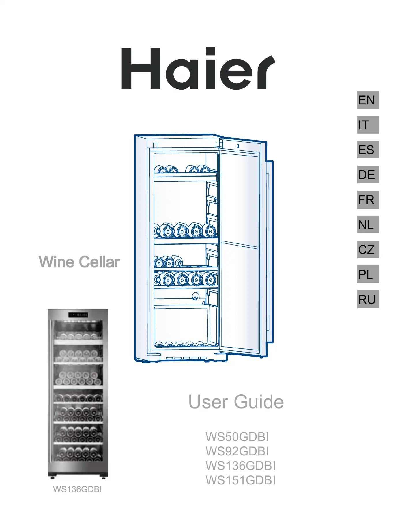Haier WS50GDBI User Manual Manual pdf 1 page image