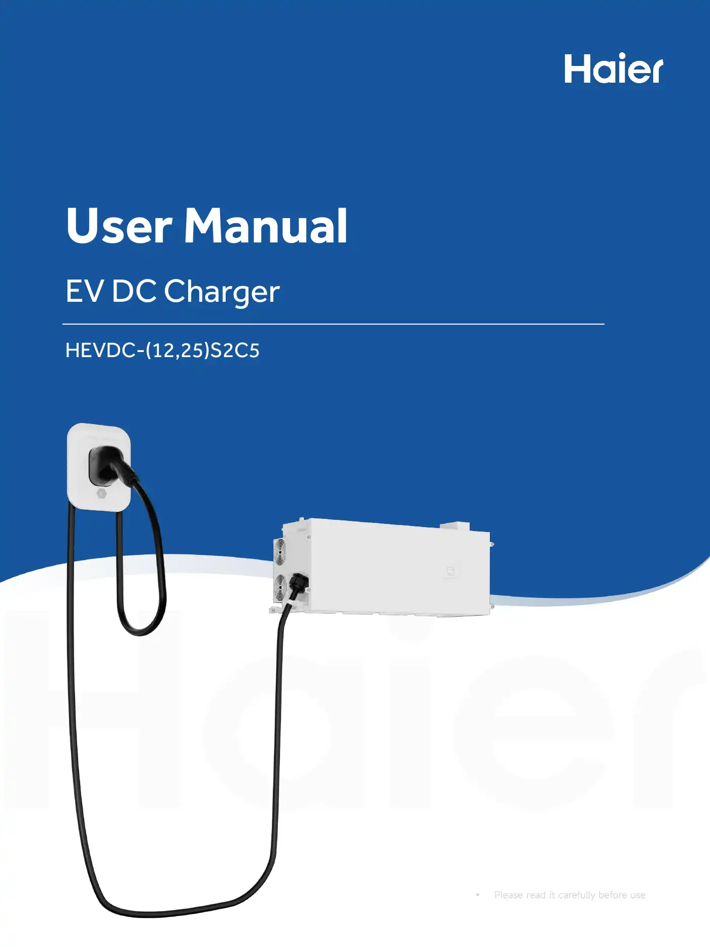Haier HEVDC-12S2C5 User Manual Manual pdf 1 page image