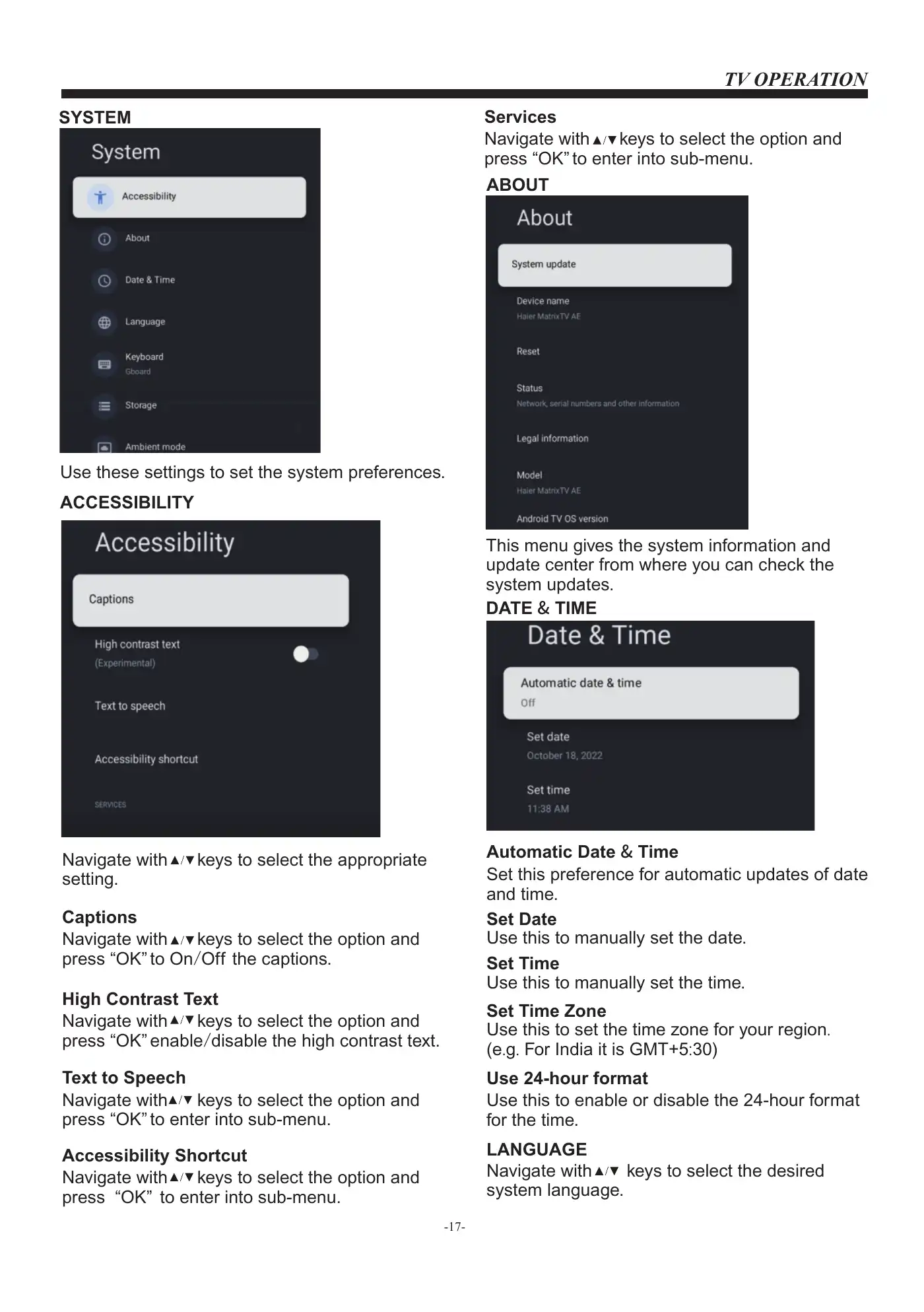 Haier H55S90EU Owner's Manual Manual pdf 18 page image