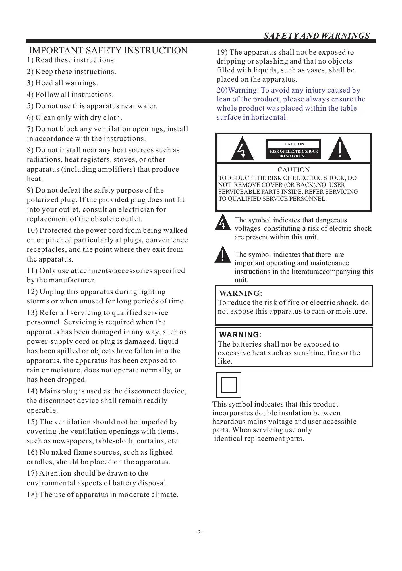 Haier H55S90EU Owner's Manual Manual pdf 3 page image