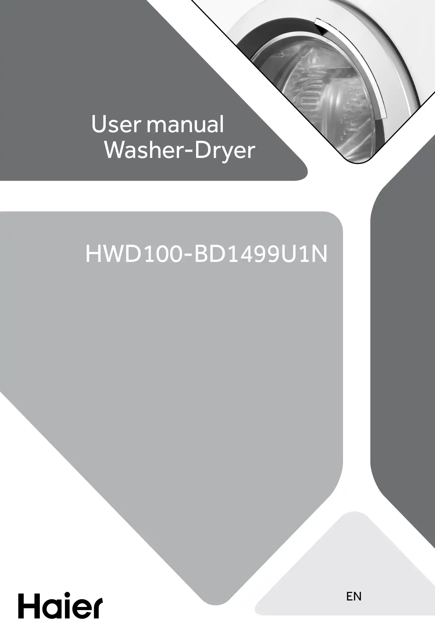 Haier HWD100-BD1499U1N User Manual Manual pdf 1 page image