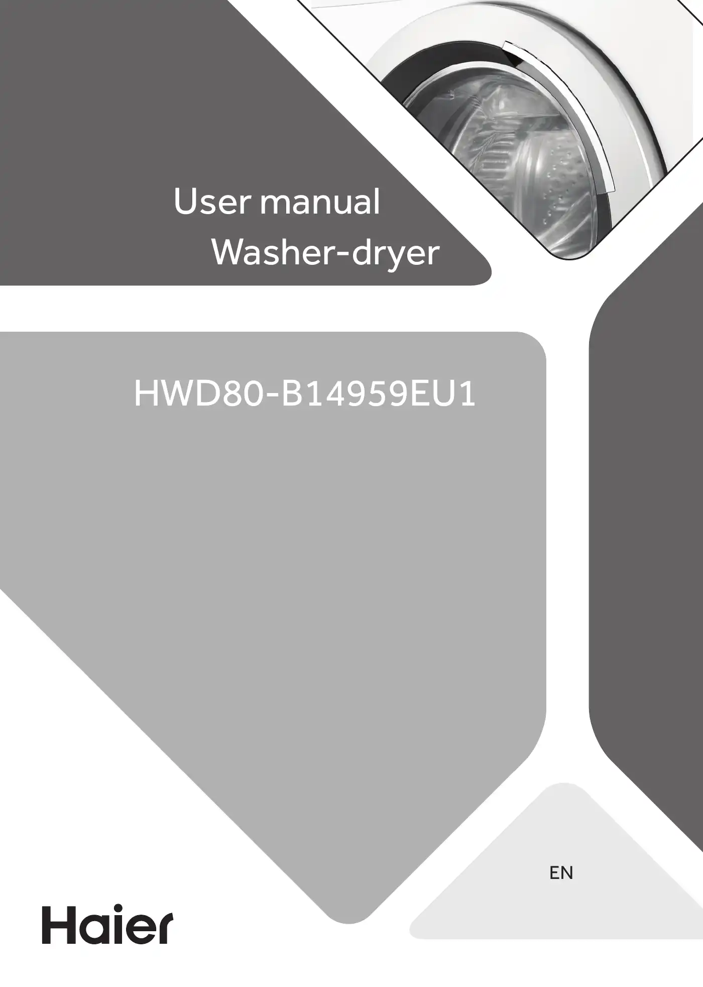 Haier HWD80-B14959EU1 User Manual Manual pdf 1 page image