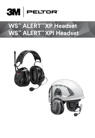 3M PELTOR WS ALERT XP Series Manual first page preview