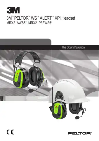 3M PELTOR WS ALERT MRX21AWS6 Series Manual first page preview