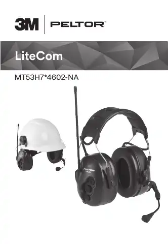 3M Peltor LiteCom MT53H7 4602-NA Series Manual first page preview