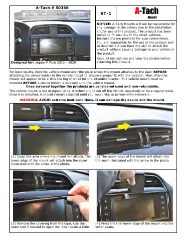 A-Tach Mounts 50366 Quick Start Manual first page preview