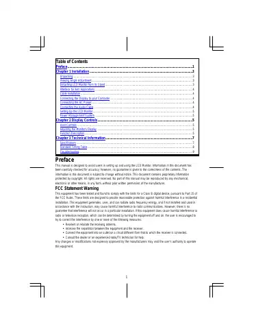 Acer LCD monitor Manual first page preview