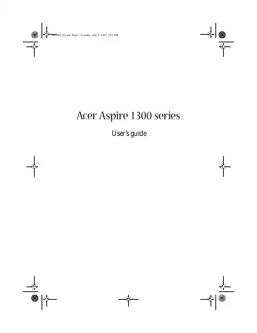 Acer 1300 series User Manual first page preview