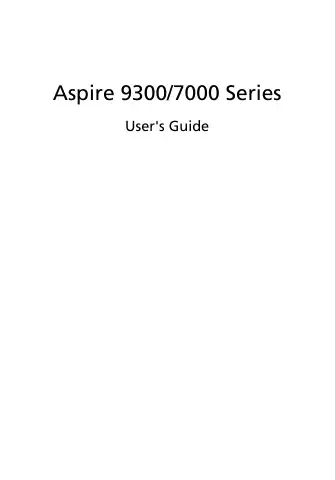 Acer Aspire 7000 User Manual first page preview