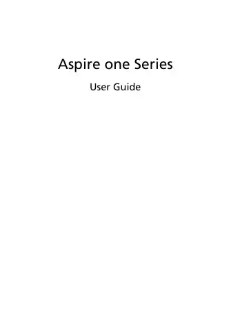 Acer Aspire One AOD250 User Manual first page preview