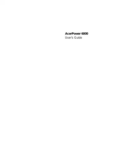 Acer 6000 User Manual first page preview