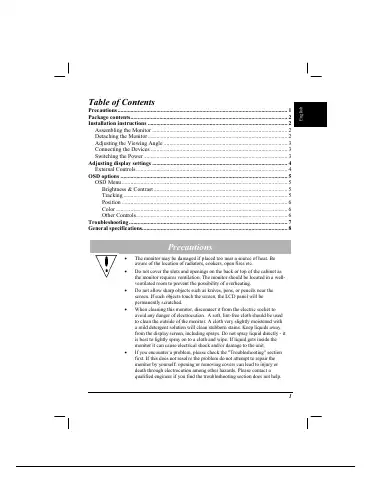 Acer AL718 User Manual first page preview