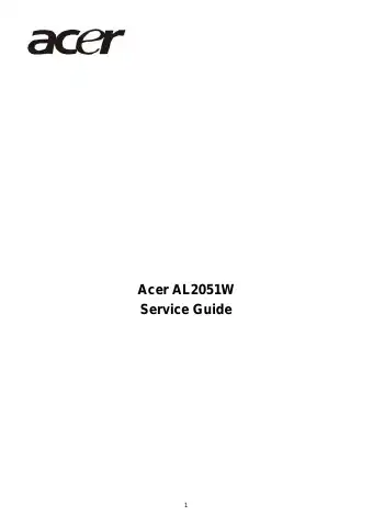 Acer AL2051 Service Manual first page preview