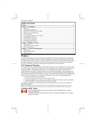 Acer AL722 User Manual first page preview
