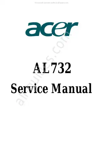 Acer AL732 Service Manual first page preview