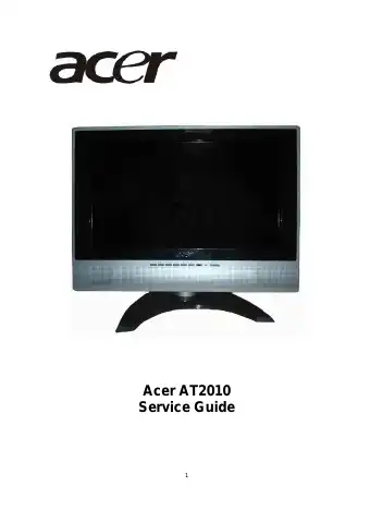 Acer AT2010 Service Manual first page preview