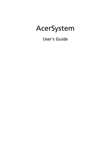 Acer Aspire L3600 User Manual first page preview