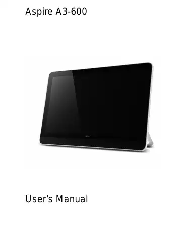 Acer Aspire A3-600 User Manual first page preview