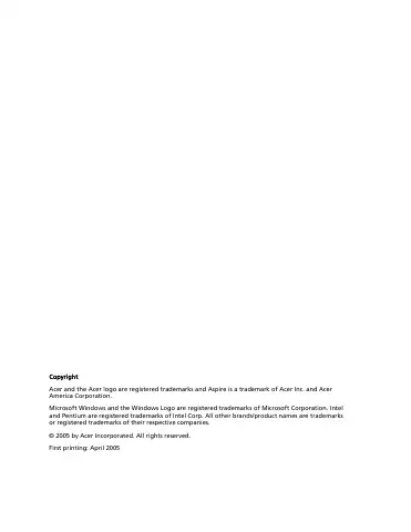 Acer E500 User Manual first page preview