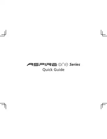 Acer Aspire ONE A110 Quick Manual first page preview