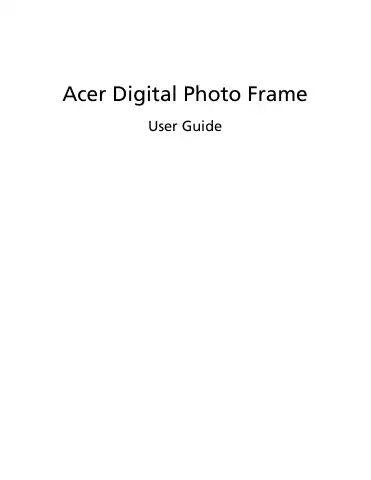 Acer AF307 User Manual first page preview