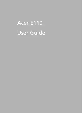 Acer DME110 User Manual first page preview