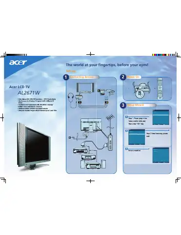 Acer AL2671W Setup Manual first page preview