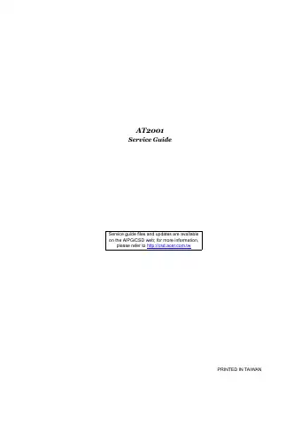 Acer AT2001 Service Manual first page preview