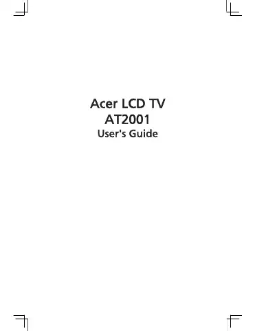 Acer AT2001 User Manual first page preview