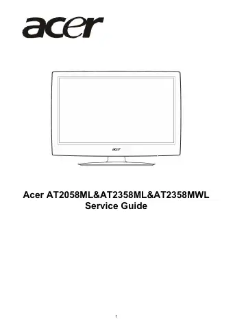 Acer AT2058ML Service Manual first page preview