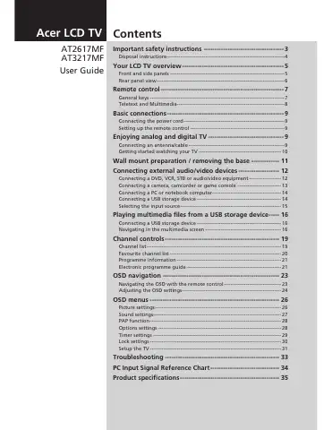 Acer AT2617MF User Manual first page preview
