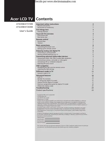 Acer AT4230B User Manual first page preview