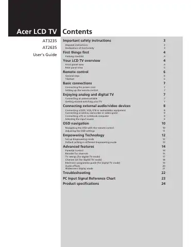 Acer AT2635 User Manual first page preview